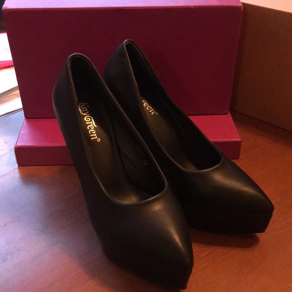 Black matte platform stilettos - Picture 2 of 6